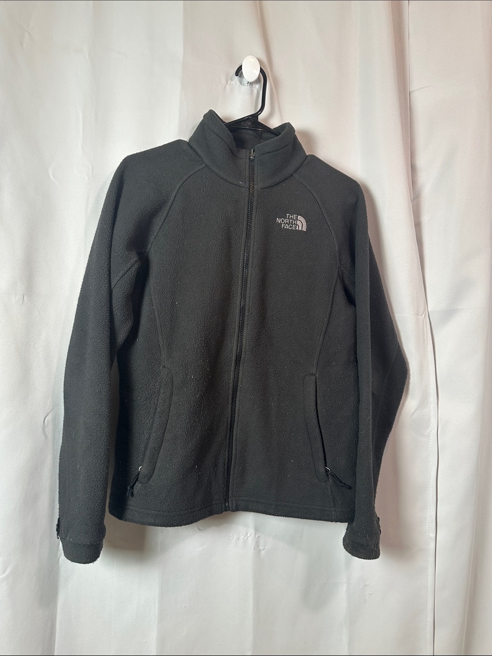 The North Face Dark Gray Women's Full-Zip Fleece Jacket - Size Medium